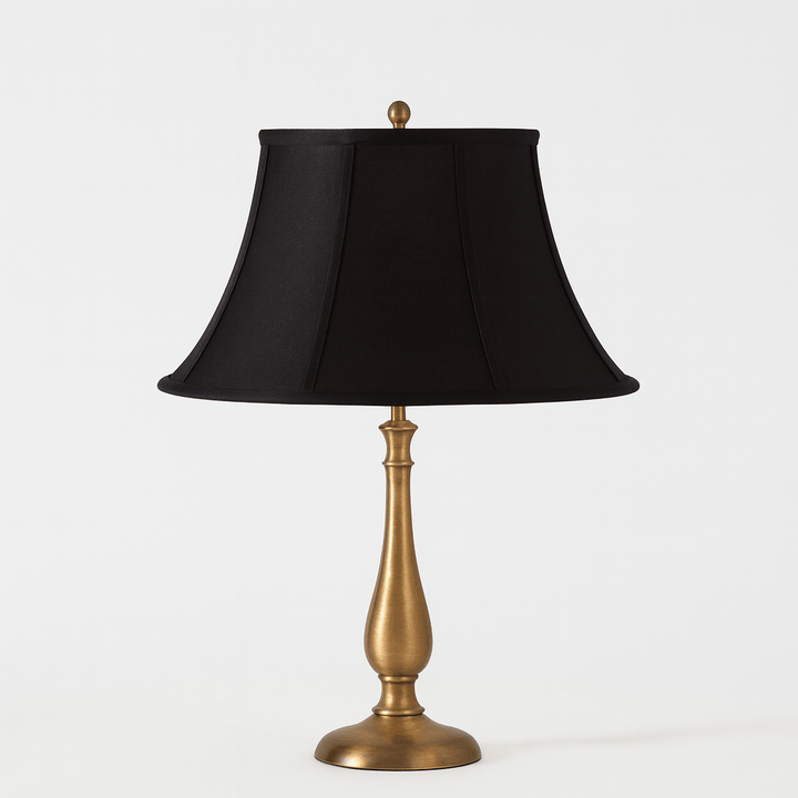 Olive Bell Oval Anna Rayon Lamp Shade - Black Gold Lining - Lux Lamp Shades