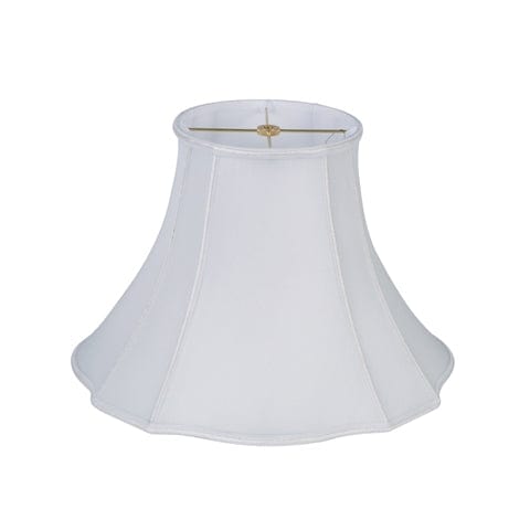 Out Scallop Bell 100% Pongee Silk Lamp Shade - Oyster - Lux Lamp Shades