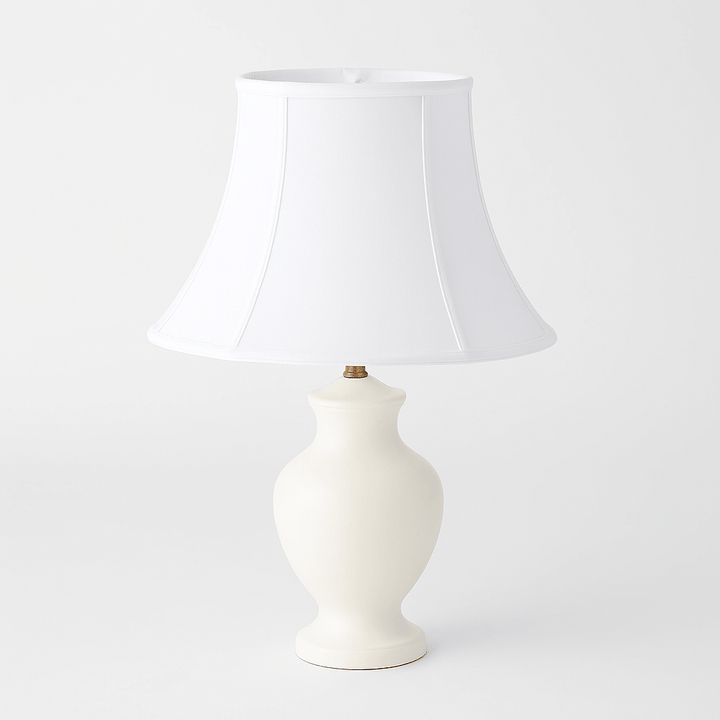 Out Scallop Bell 100% Pongee Silk Lamp Shade - Oyster - Lux Lamp Shades