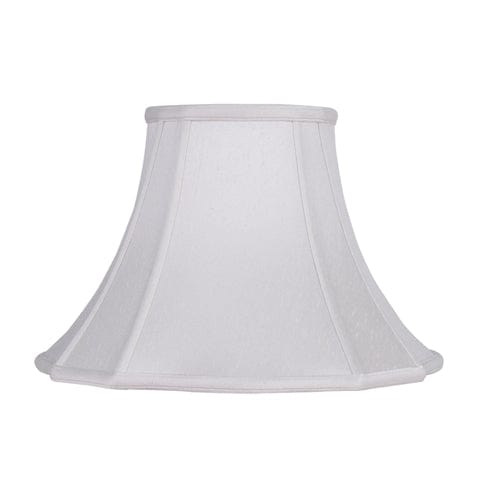 Out Scallop Bell Supreme Satin Lamp Shade - Natural White - Lux Lamp Shades