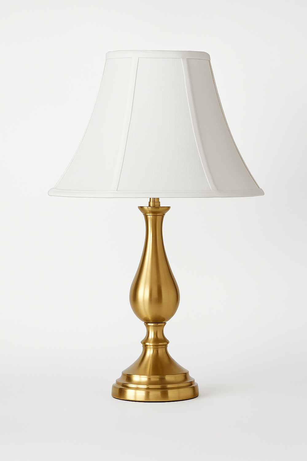 Out Scallop Bell Supreme Satin Lamp Shade - Off White - Lux Lamp Shades