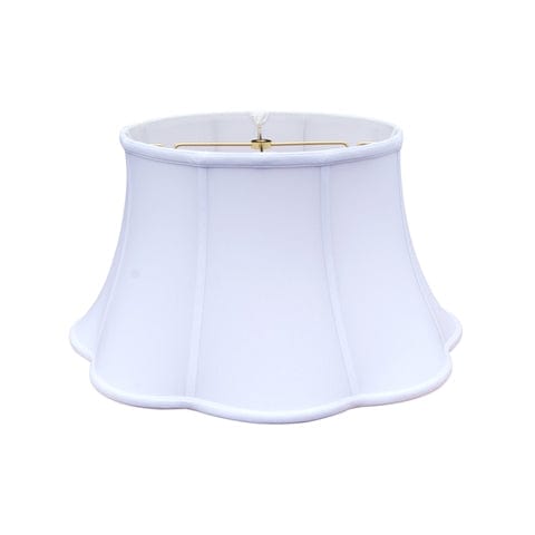 Out Scallop floor lamp shade Anna Rayon Lamp Shade - White - Lux Lamp Shades