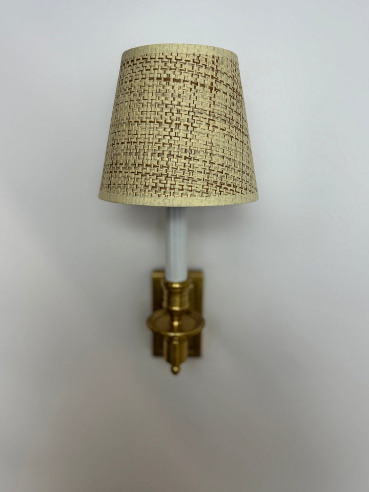 Raffia Hardback Chandelier Shade - Two Sizes 5” & 6” Base - Lux Lamp Shades
