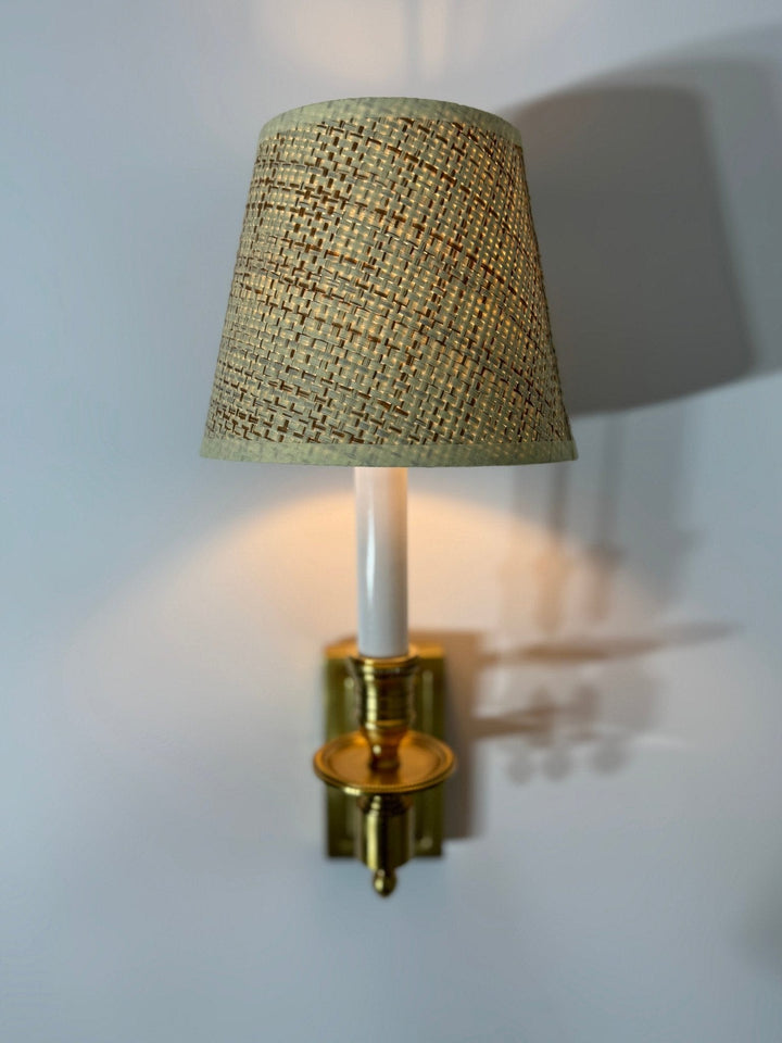 Raffia Hardback Chandelier Shade - Two Sizes 5” & 6” Base - Lux Lamp Shades