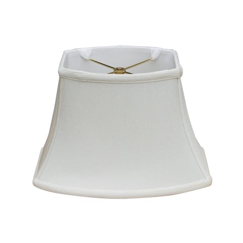 Rectangle Oval Bell Supreme Satin Lamp Shade - Off White - Lux Lamp Shades