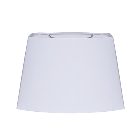 Rectangle Oval Hand Rolled Edge Hard Back Handkerchief Cotton Linen Lamp Shade - White White - Lux Lamp Shades