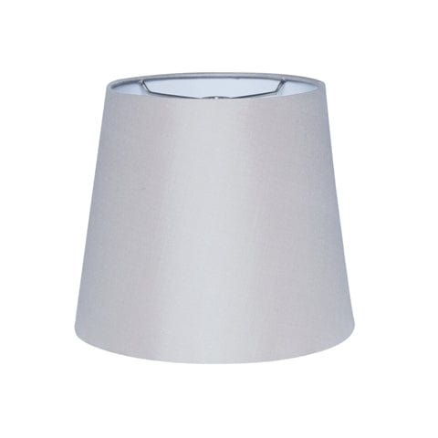 Retro Drum Hand Rolled Edge Hard Back 100% Dupioni Silk Lamp Shade - Oyster - Lux Lamp Shades