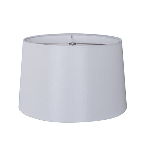 Retro Drum Hand Rolled Edge Hard Back 100% Pongee Silk Lamp Shade - Oyster - Lux Lamp Shades
