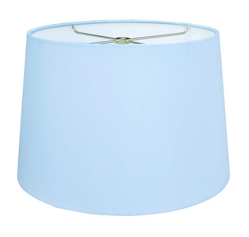 Retro Drum Hand Rolled Edge Hard Back Anna Rayon Lamp Shade - Jet Stream - Lux Lamp Shades