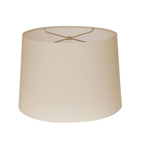 Retro Drum Hand Rolled Edge Hard Back Burlap Linen Lamp Shade - Sand - Lux Lamp Shades