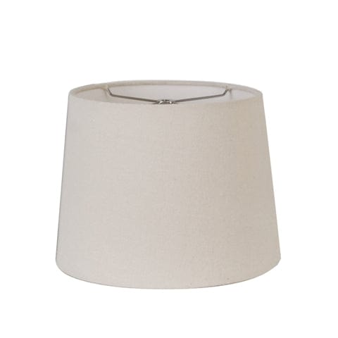 Retro Drum Hand Rolled Edge Hard Back Fine Line Lamp Shade - Off White - Lux Lamp Shades