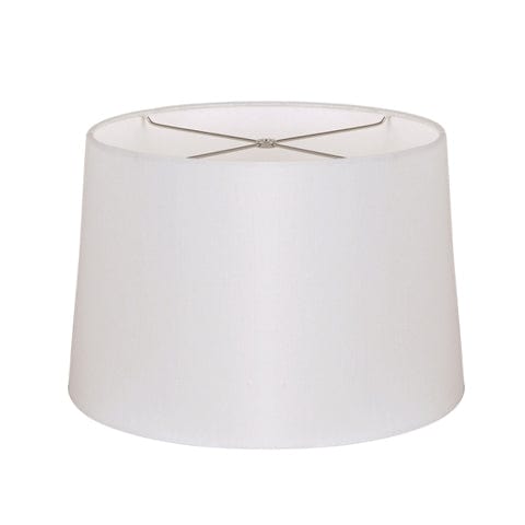 Retro Drum Hand Rolled Edge Hard Back Fine Line Lamp Shade - White - Lux Lamp Shades