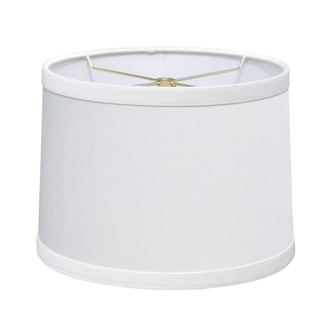 Retro Drum Hard Back/W Trim Anna Lamp Shade - Bone - Lux Lamp Shades
