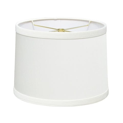 Retro Drum Hard Back/W Trim Anna Lamp Shade - Egg Shell - Lux Lamp Shades