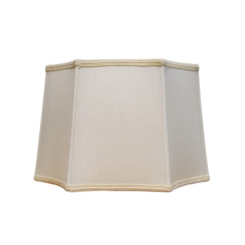 Retro Hex 100% Pongee Silk Lamp Shade - Sand - Lux Lamp Shades