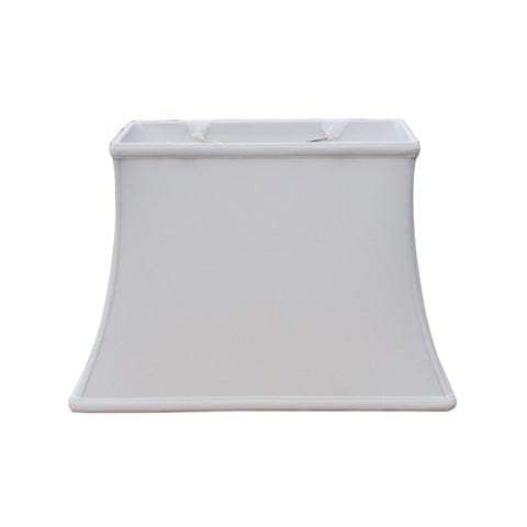 Retro Oblong Bell Anna Rayon Lamp Shade - Off White - Lux Lamp Shades