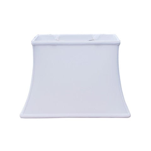 Retro Oblong Bell Anna Rayon Lamp Shade - White - Lux Lamp Shades