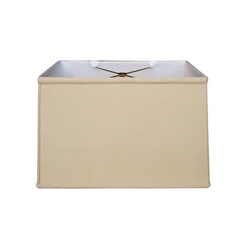 Retro Oblong Fine Linen Lamp Shade - Beige - Lux Lamp Shades