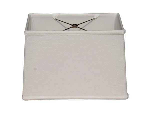Retro Oblong Fine Linen Lamp Shade - Off White - Lux Lamp Shades