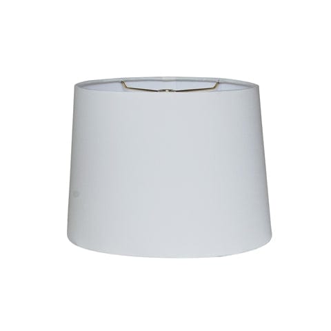 Retro Oval Hand Rolled Edge Hard Back Anna Rayon Lamp Shade - Off White - Lux Lamp Shades