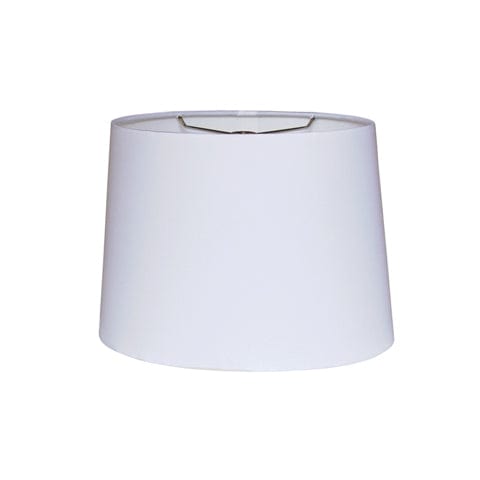 Retro Oval Hand Rolled Edge Hard Back Anna Rayon Lamp Shade - White - Lux Lamp Shades