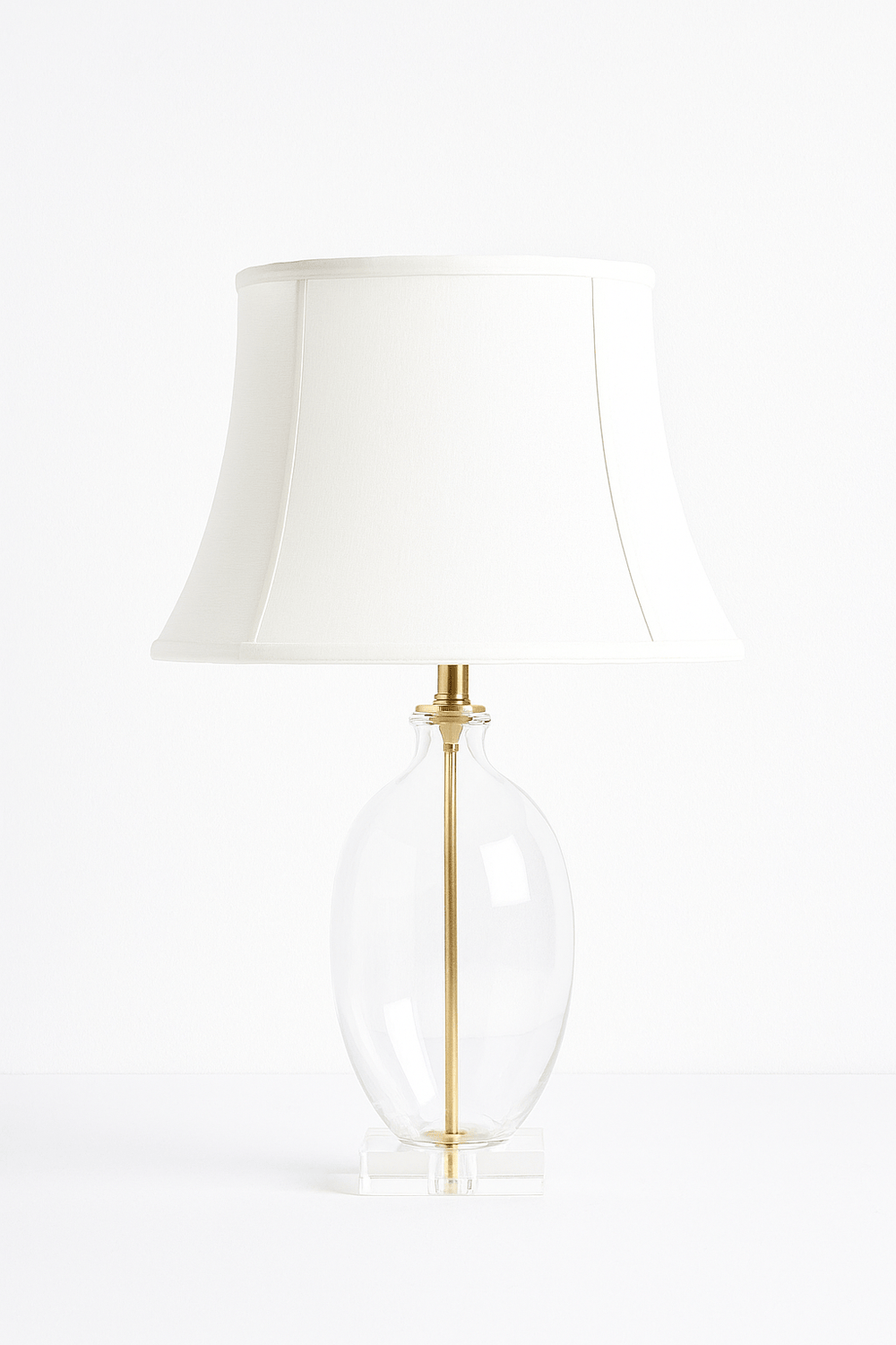 Rounded Square Bell Anna Rayon Lamp Shade - White - Lux Lamp Shades