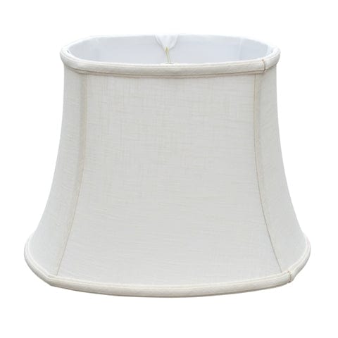 Rounded Square Bell Fine Linen Lamp Shade - White - Lux Lamp Shades