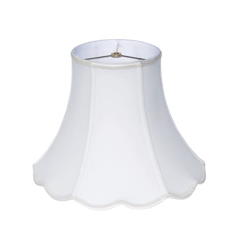 Scallop Bell (Braided Trim) Anna Rayon Lamp Shade - Off White - Lux Lamp Shades