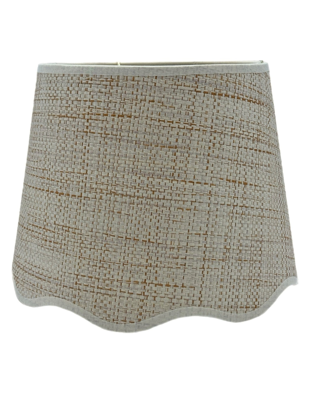 Scalloped Raffia Hardback Shade - Lux Lamp Shades