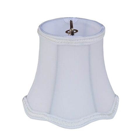 Scallops Bell (Braided Trim) 100% Pongee Silk Lamp Shade - Oyster - Lux Lamp Shades