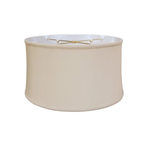 Shallow Drum No Hug 100% Pongee Silk Lamp Shade - Sand - Lux Lamp Shades