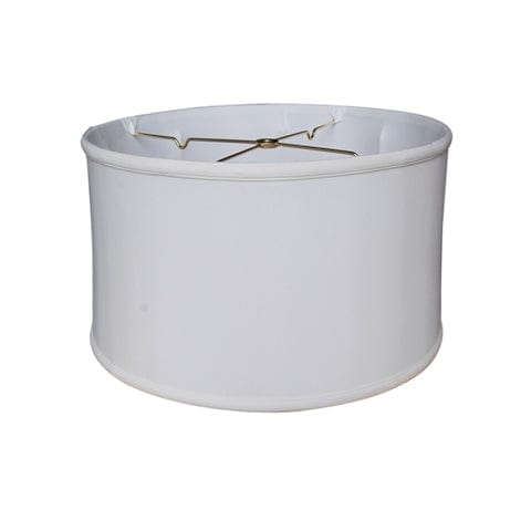 Shallow Drum No Hug Anna Rayon Lamp Shade - Off White - Lux Lamp Shades