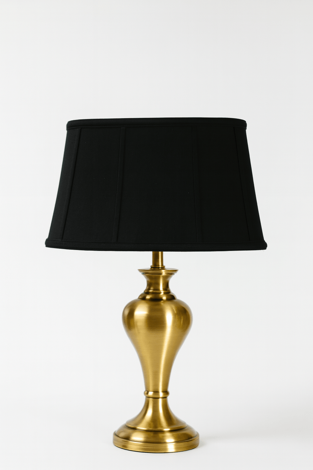 Shallow Drum Oval Anna Rayon Lamp Shade - Black Gold Lining - Lux Lamp Shades