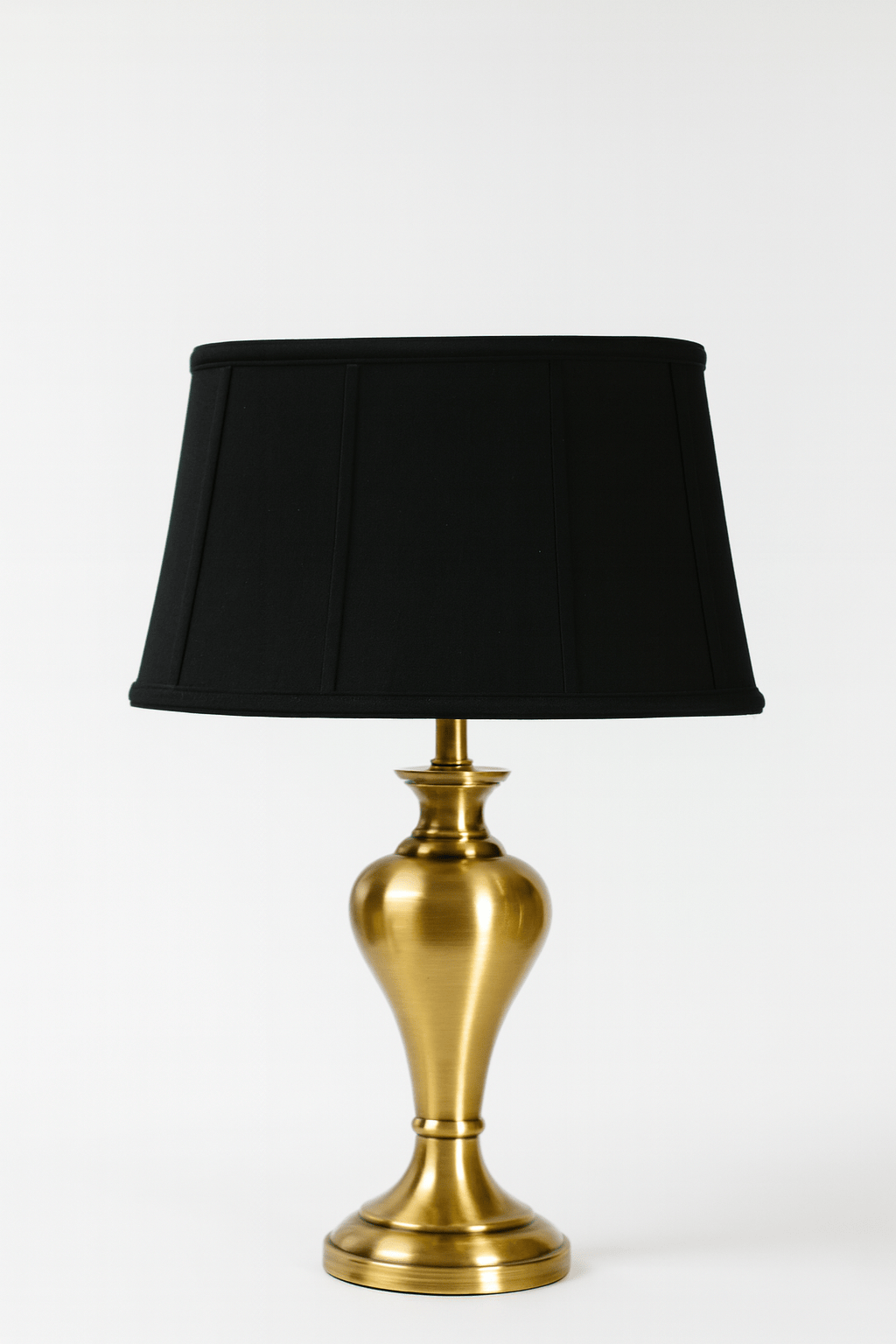 Shallow Drum Oval Anna Rayon Lamp Shade - Black Gold Lining - Lux Lamp Shades