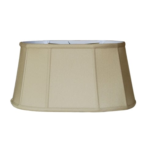 Shallow Drum Oval Anna Rayon Lamp Shade - Coffee - Lux Lamp Shades