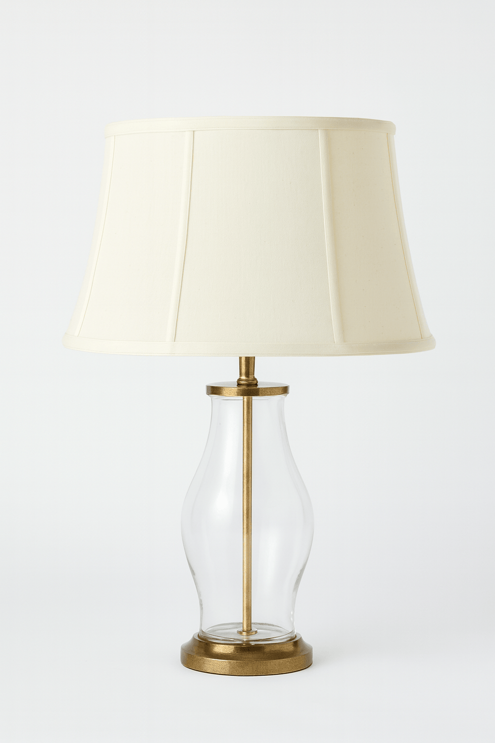 Shallow Drum Oval Supreme Satin Lamp Shade - Off White - Lux Lamp Shades