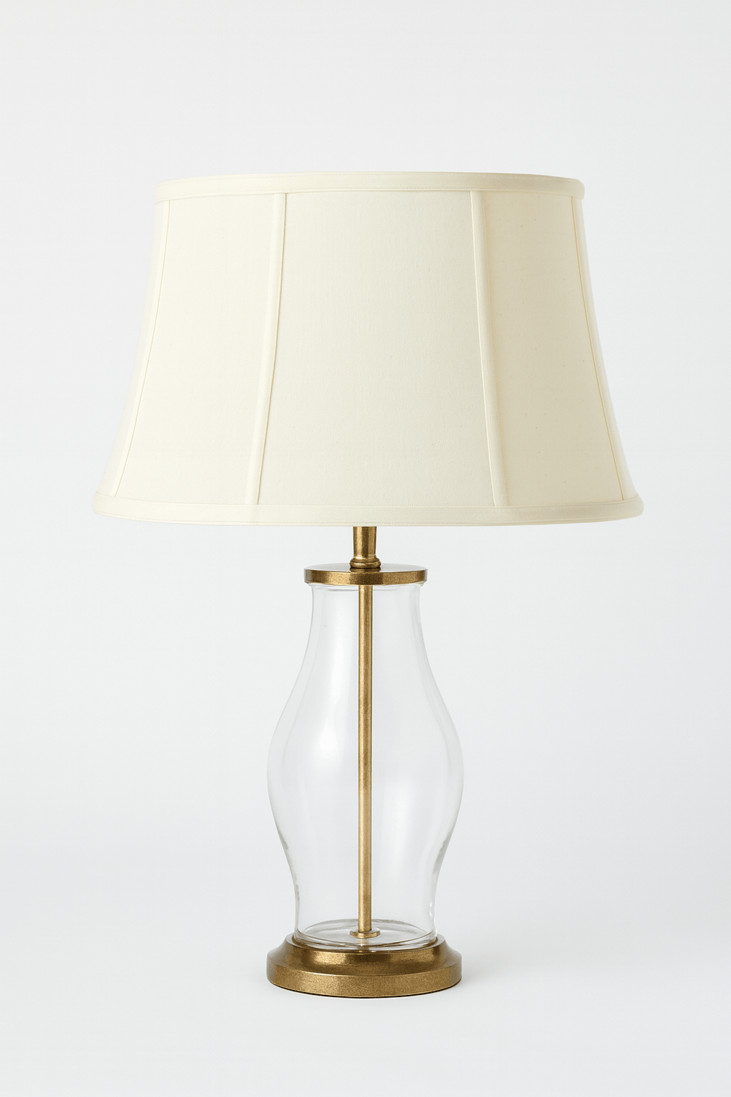 Shallow Drum Oval Supreme Satin Lamp Shade - Off White - Lux Lamp Shades