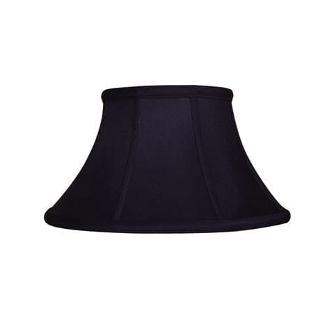 Swing Arm Bell Anna Rayon Lamp Shade - Black Gold Lining - Lux Lamp Shades
