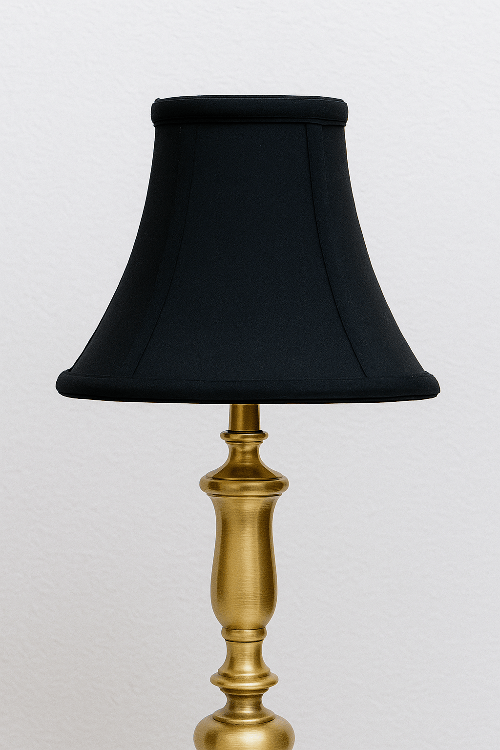 Top Ring Bottom Square Anna Rayon Lamp Shade - Black Gold Lining - Lux Lamp Shades