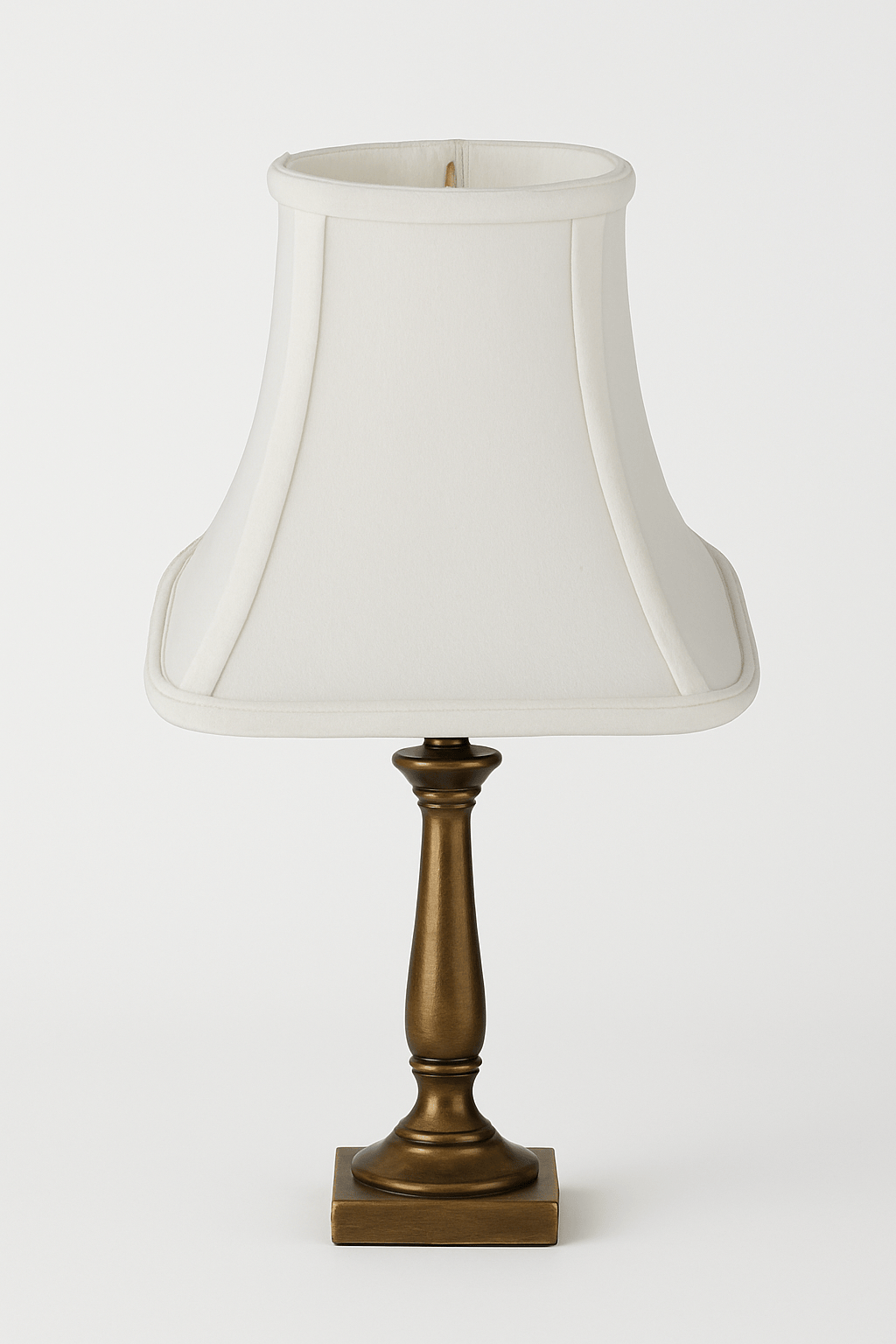 Top Ring Bottom Square Anna Rayon Lamp Shade - Off White - Lux Lamp Shades