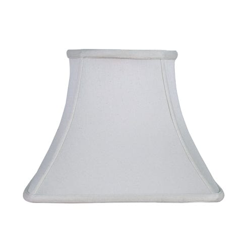 Top Ring Bottom Square Supreme Satin Lamp Shade - Off White - Lux Lamp Shades