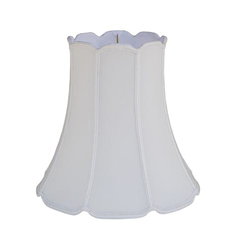 V - Notch Drum (With Braided Trim) Anna Rayon Lamp Shade - Off White - Lux Lamp Shades