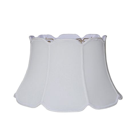 V Notch Junior Floor Lamp Shade(Braided Trim) Anna Rayon Lamp Shade - Off White - Lux Lamp Shades