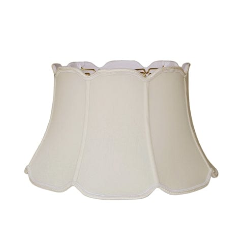 V Notch Junior Floor Lamp Shade(Braided Trim) Anna Rayon Lamp Shade - Sand - Lux Lamp Shades