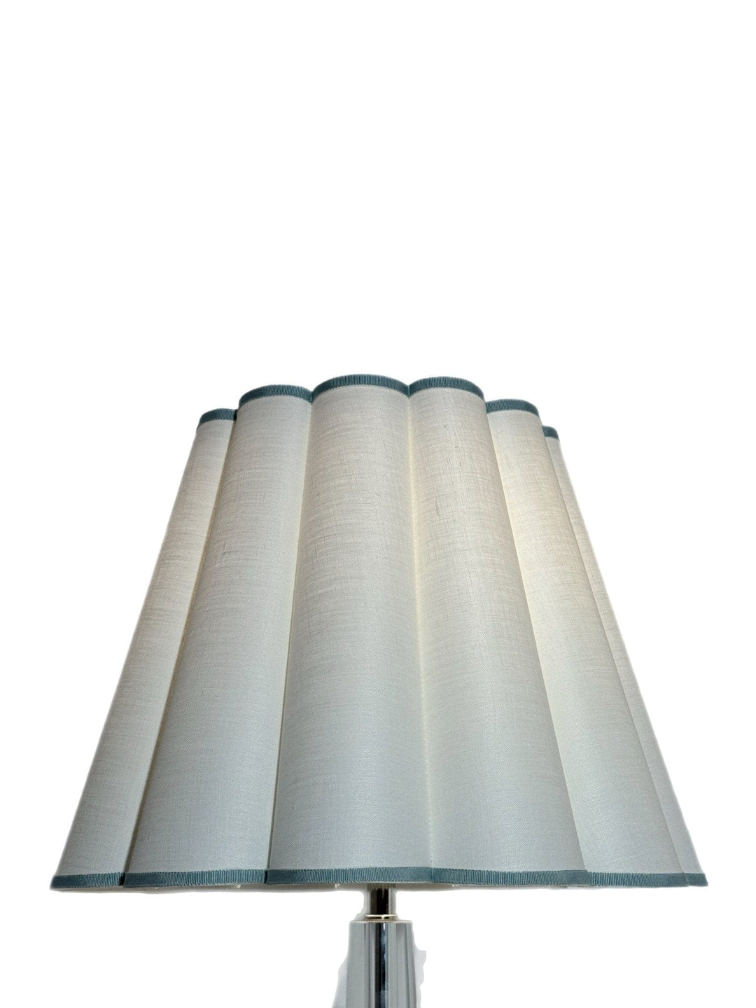 White Fluted Shades + Custom trim options - Lux Lamp Shades