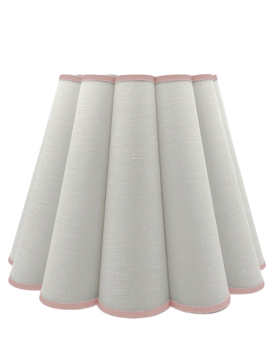 White Fluted Shades + Custom trim options - Lux Lamp Shades