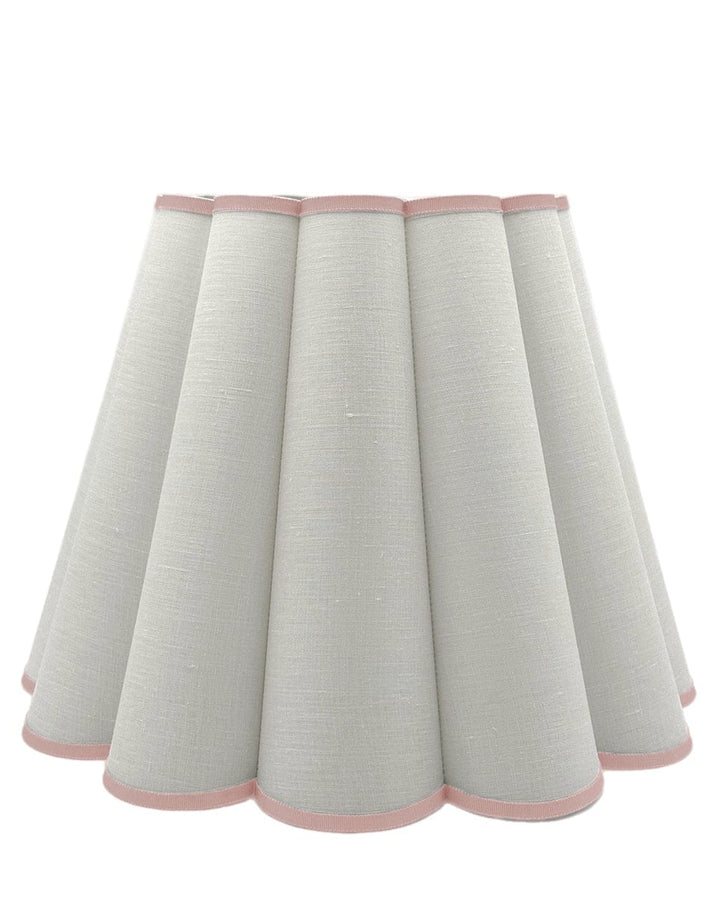 White Fluted Shades + Custom trim options - Lux Lamp Shades