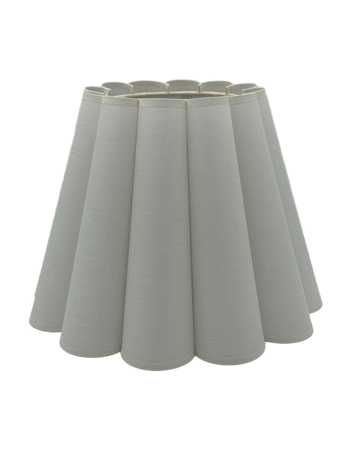 White Fluted Shades + Custom trim options - Lux Lamp Shades