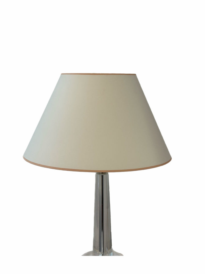 White Paper with Odessa Pink Trim - Lux Lamp Shades
