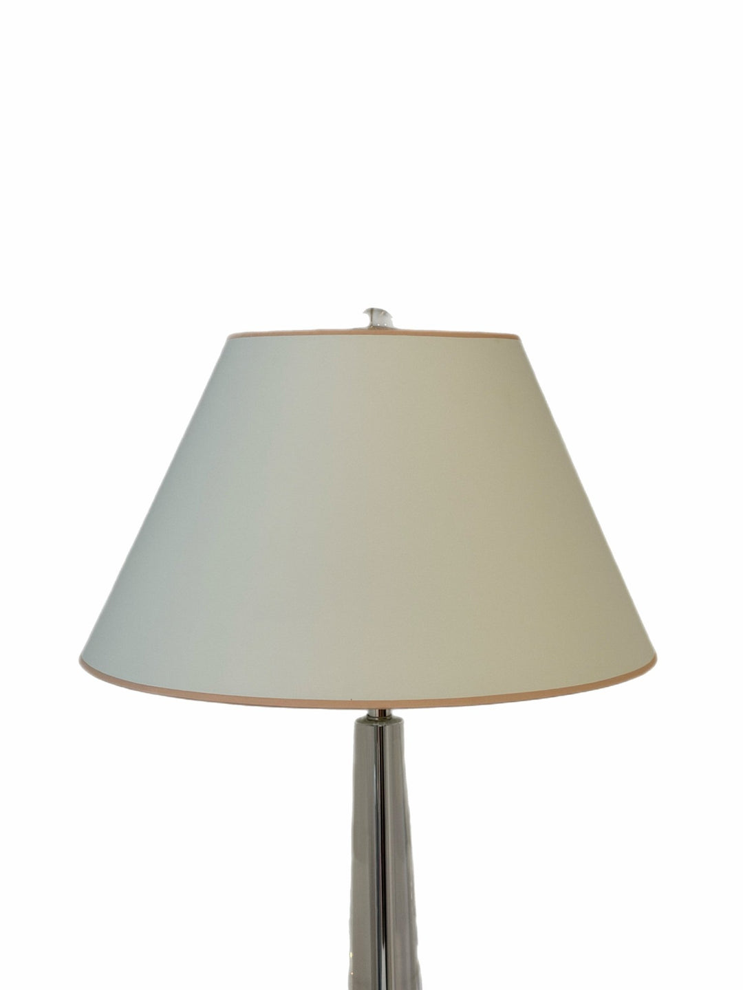 White Paper with Odessa Pink Trim - Lux Lamp Shades